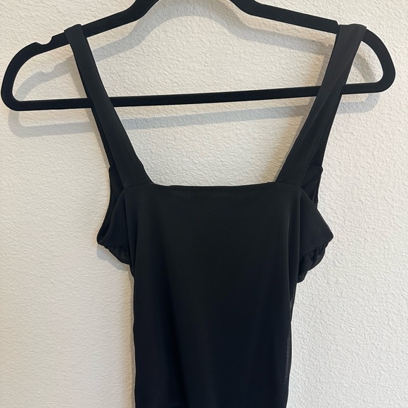 Express Black Ruched Bodysuit - Picture 3 of 4